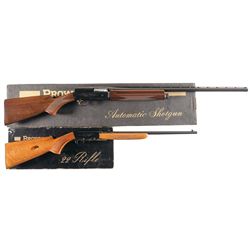 Two Boxed Belgium Browning Semi-Automatic Long Guns -A) Belgium Browning Auto 5 Light Twenty Shotgun