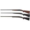 Image 2 : Three Side by Side Hammerless Shotguns -A) Winchester Model 24 Shotgun