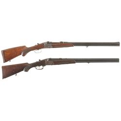 Collector's Lot of Two Engraved German Over/Under Combination Guns -A) Unmarked Combination Gun