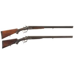 Collector's Lot of Two German Hammer Drillings -A) Gebruder Schniewind Marked Drilling