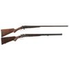 Image 1 : Collector's Lot of Two Hammer Long Guns -A) Parker Brothers Underlifter Side by Side Shotgun
