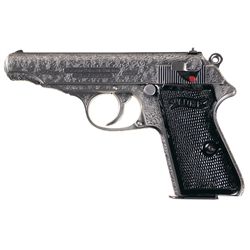 Engraved Pre-World War II Walther Commercial Model PP .22 Semi-Automatic Pistol