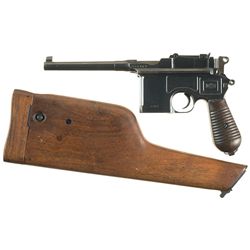 Mauser Small Ring Broomhandle Semi-Automatic Pistol with Stock/Holster