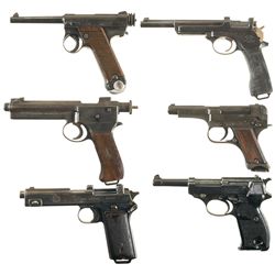Six Semi-Automatic Military Pistols -A) Kokura Type 14 Nambu Pistol