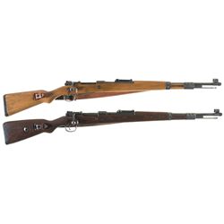 Two German Model 98 Bolt Action Rifles with Slings -A) "byf 45" Code Model 98 Rifle