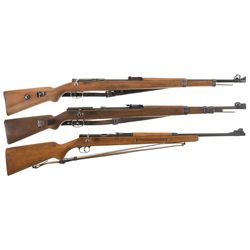 Three German Single Shot Bolt Action Rifles with Slings -A) Waffenstadt Sport Model Rifle