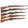 Image 1 : Five European Military Bolt Action Rifles -A) "dou/44" Code Mauser Rifle