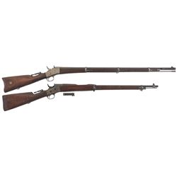 Two Rolling Block Rifles -A) Danish Remington Model 1867 Rolling Block Rifle