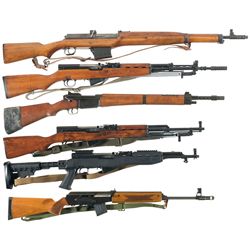 Six Military Style Long Guns -A) Egyptian Model 42 Hakim Semi-Automatic Rifle