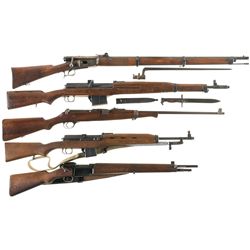 Five Military Long Guns -A) Swiss Vetterli Model 1871 Bolt Action Rifle