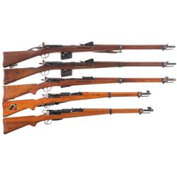 Five Swiss Straight Pull Military Rifles -A) Schmidt-Rubin Model 1889/11 Rifle