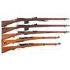 Image 1 : Five Swiss Straight Pull Military Rifles -A) Schmidt-Rubin Model 1889/11 Rifle