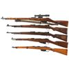 Image 2 : Five Military Bolt Action Rifles -A) Mosin Nagant Model 91/30 Sniper Rifle with Scope