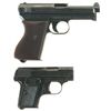 Image 2 : Two European Semi-Automatic Pistols -A) Mauser Model 1914 Pistol