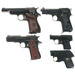 Four Pistols and One Starter Pistol -A) Star Model F Semi-Automatic Pistol