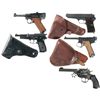 Image 1 : Four Semi-Automatic Pistols and One Revolver -A) Stoeger/Erma .22 Luger Pistol