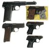 Image 2 : Five European Semi-Automatic Pistols -A) Astra Model 1921 (400) Pistol