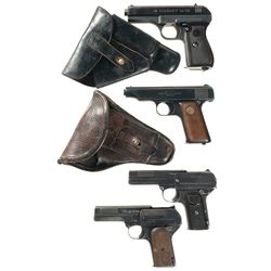 Four European Semi-Automatic Pistols -A) Nazi Proofed Cz "fnh" Code Model 27 with Holster