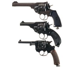 Three Double Action European Revolvers -A) Webley Mark VI Revolver