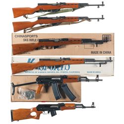 Six Norinco Semi-Automatic Rifles -A) Norinco SKS Rifle