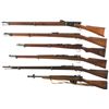 Image 2 : Five Bolt Action Rifles and One Carbine -A) Bern Vetterli M78 Rifle with Bayonet
