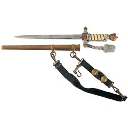 Nazi German Style Kriegsmarine Dagger with Scabbard