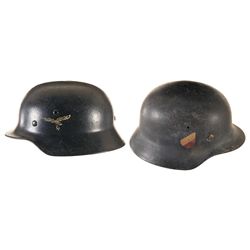 Two German Style Helmets