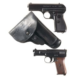 Two Semi-Automatic Pistols -A) CZ Model 27 Pistol with Nazi Proof and Holster