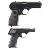 Image 2 : Two European Semi-Automatic Pistols -A) CZ Model 1927 Pistol with Holster