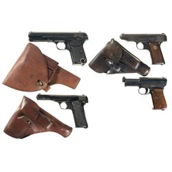 Four Semi-Automatic Pistols -A) Fabrique Nationale Model 1903 Pistol with Holster and Two Extra Maga