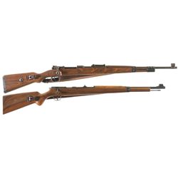 Two German Bolt Action Rifles -A) World War II Nazi "dou/44" Code Model K98 Rifle