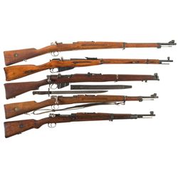 Five Military Bolt Action Rifles -A) Carl Gustaf Model 1896 Rifle