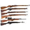 Image 1 : Six Rifles -A) Mosin Nagant Model 91/30 Bolt Action Rifle