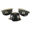 Image 1 : Two Heer Enlisted Engineer's Caps and One Nazi Police Helmet