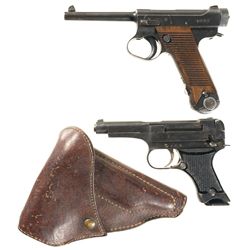 Two World War II Japanese Semi-Automatic Pistols -A) Nagoya Arsenal Type 14 Pistol