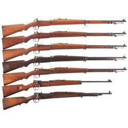 Seven Bolt Action Military Rifles -A) DWM Argentine Mauser Model 1909 Rifle