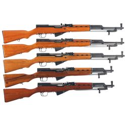 Five Chinese SKS Semi-Automatic Long Guns -A) Chinese SKS Rifle