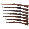 Image 2 : Seven Military Bolt Action Long Guns -A) Mosin Nagant Model 1891 Rifle with Bayonet