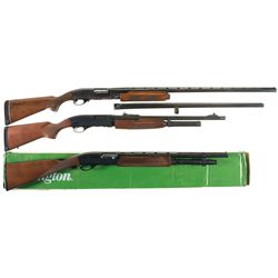 Collector's Lot of Three Slide Action Shotguns -A) Remington Model 870 Wingmaster Magnum Shotgun wit