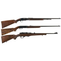 Three Sporting Rifles -A) Remington Model 121 Fieldmaster Slide Action Rifle