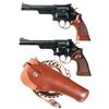 Image 1 : Two Smith & Wesson Double Action Revolvers -A) Smith & Wesson Model 29-3 Revolver with Holster
