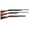 Image 1 : Three Shotguns -A) Winchester Model 12 Trap Grade Slide Action Shotgun