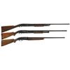 Image 1 : Three Single Barrel Shotguns -A) Remington Model 10 Slide Action Shotgun