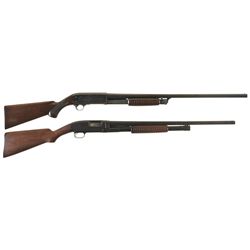Two Slide Action Shotguns -A) Ithaca Model 37 Shotgun