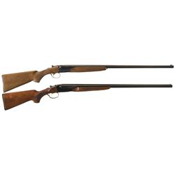 Two Side by Side Shotguns -A) Engraved Ithaca Imported SKB 200E Shotgun