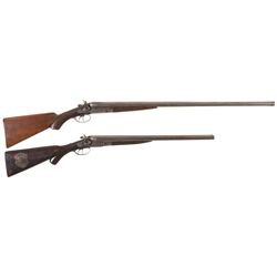 Two Side by Side Shotguns -A) Parker Bros. Grade II Shotgun
