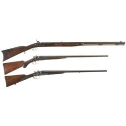 Three Long Guns -A) Unmarked Contemporary Kentucky Long Rifle