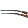 Image 2 : Collector's Lot of Two Side by Side Hammerless Shotguns -A) Unmarked 16 Gauge Belgian Shotgun with M