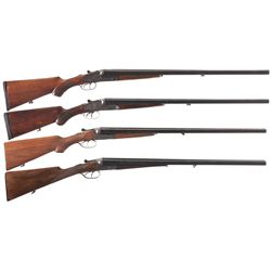Collector's Lot of Four Side by Side European Shotguns -A) Engraved Armas Asken Shotgun