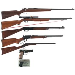 Five Long Guns and Two Semi-Automatic Pistols -A) Winchester Model 67A Bolt Action Rifle